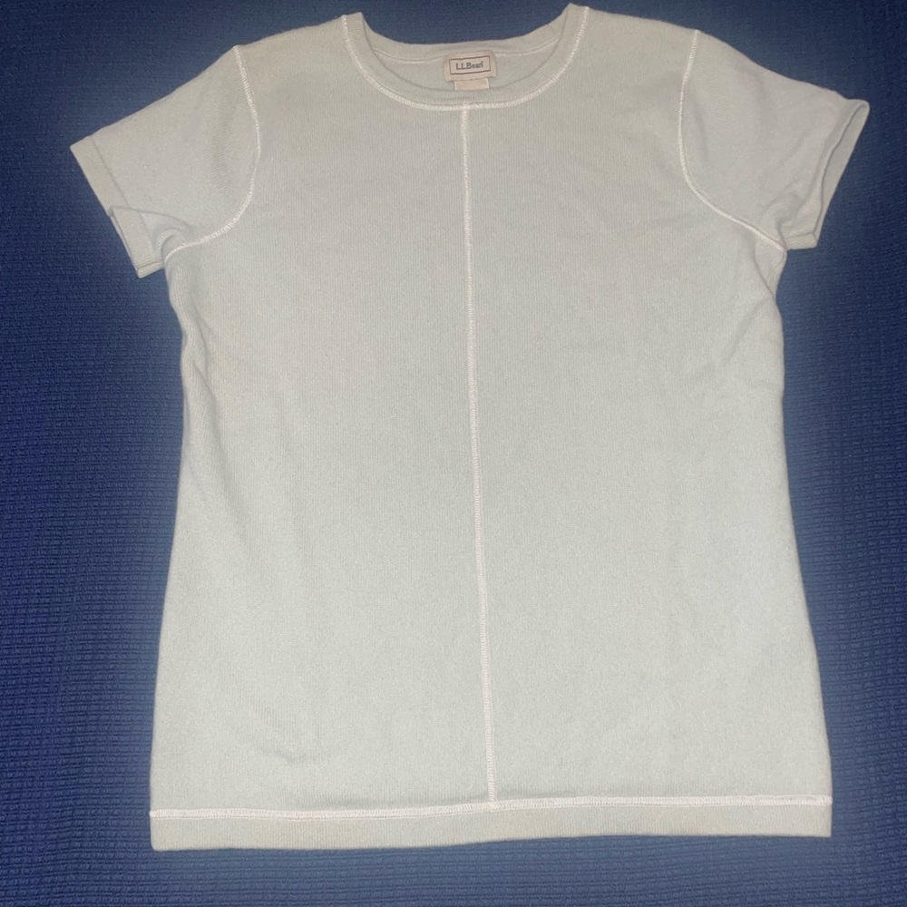 LL Bean Cashmere Short-sleeve Sweater